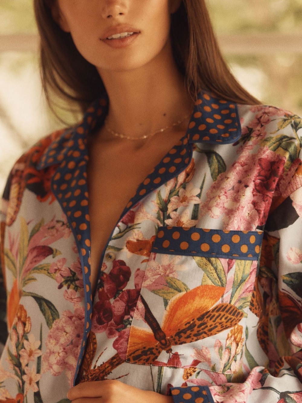 Anthropologie LyreBird Cloud Flannel Pajama Top - Picture 5 of 9